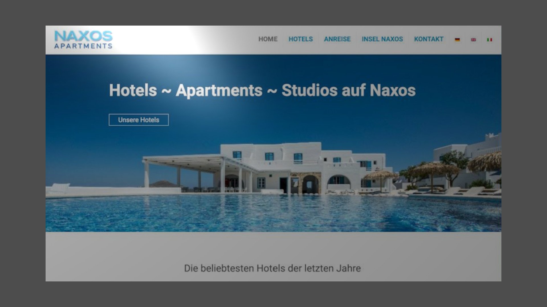 Portfolio web design Naxos Apartments