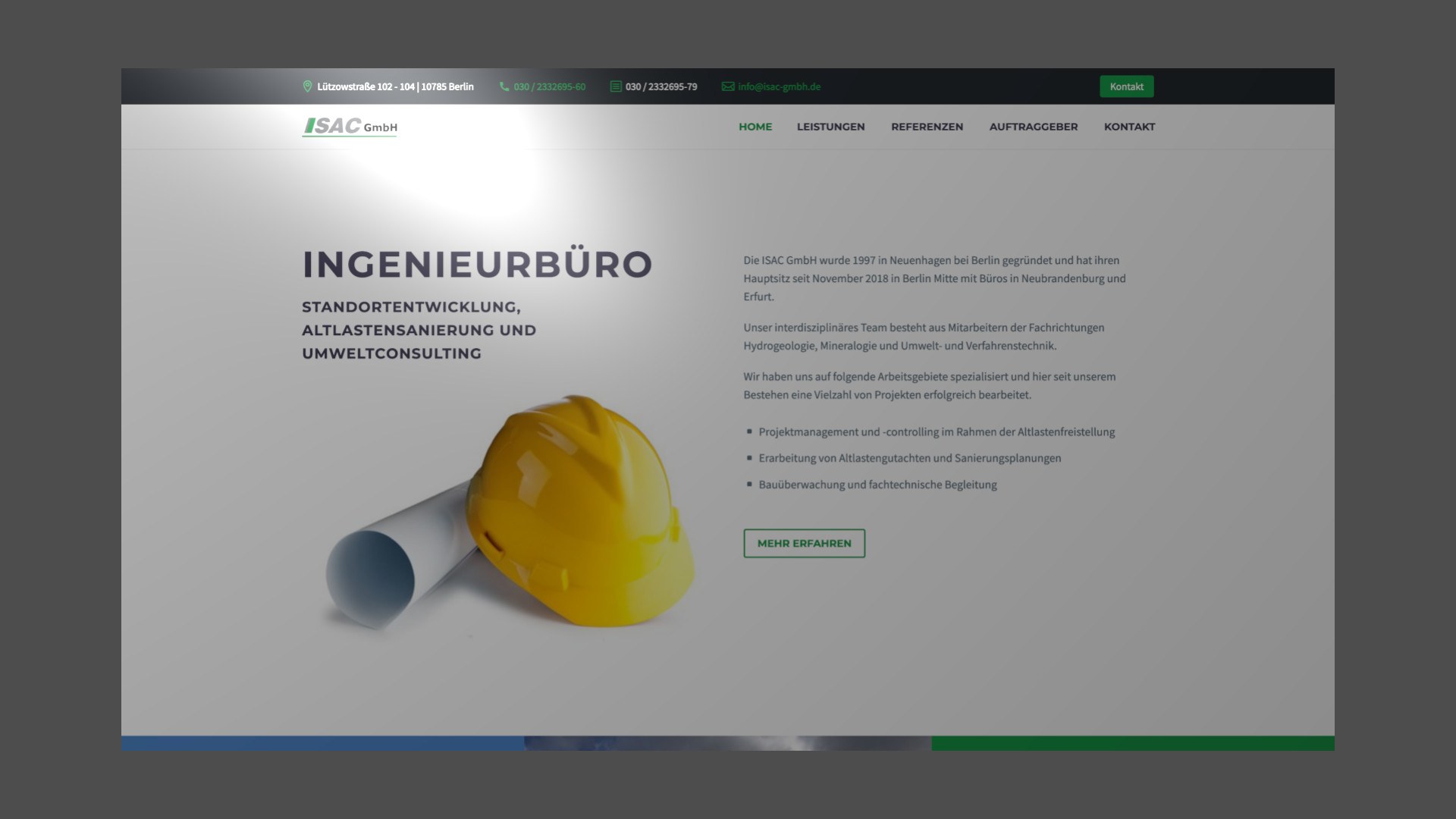 Κατασκευή ιστοσελίδας ISAC GmbH